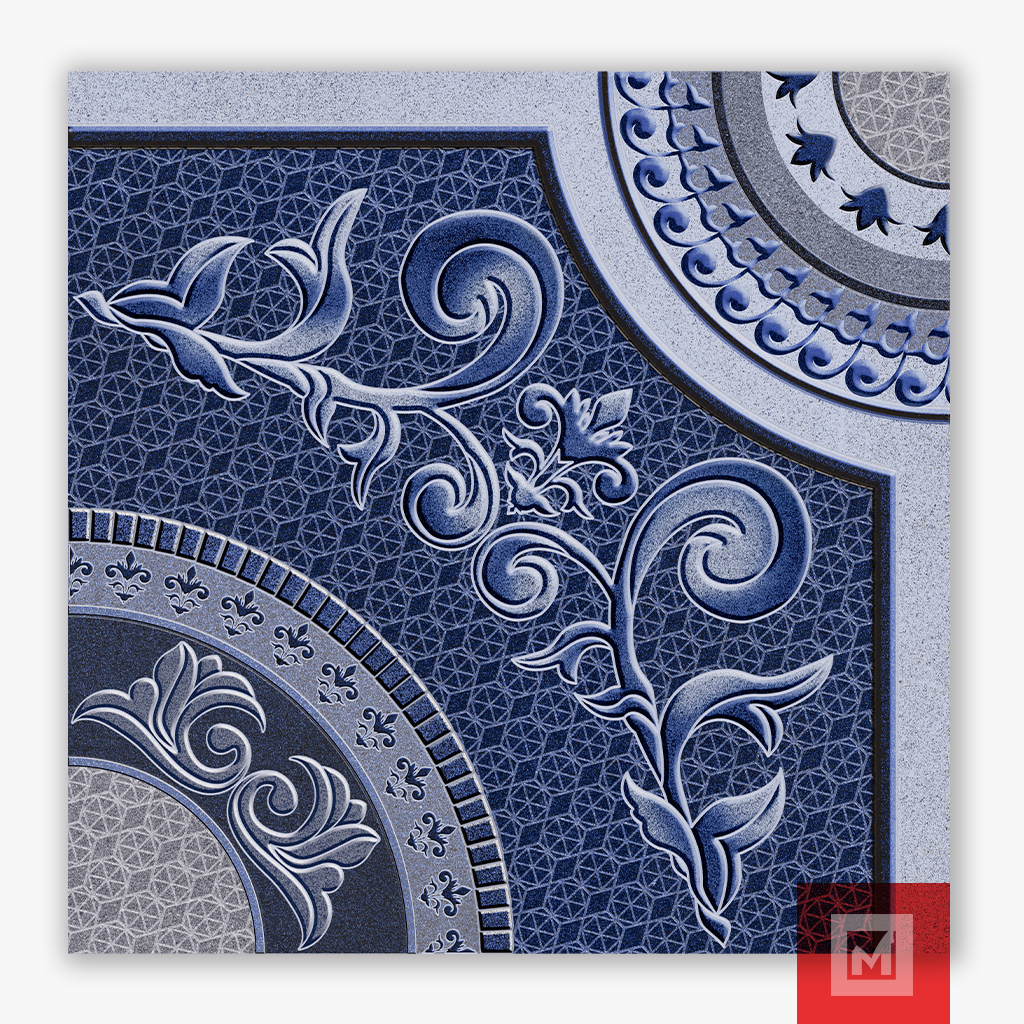 Imagen de Piso Cerámico Betania Azul 44x44cm 2